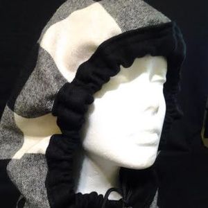 🎀Black/ White Buffalo Check Hood Only